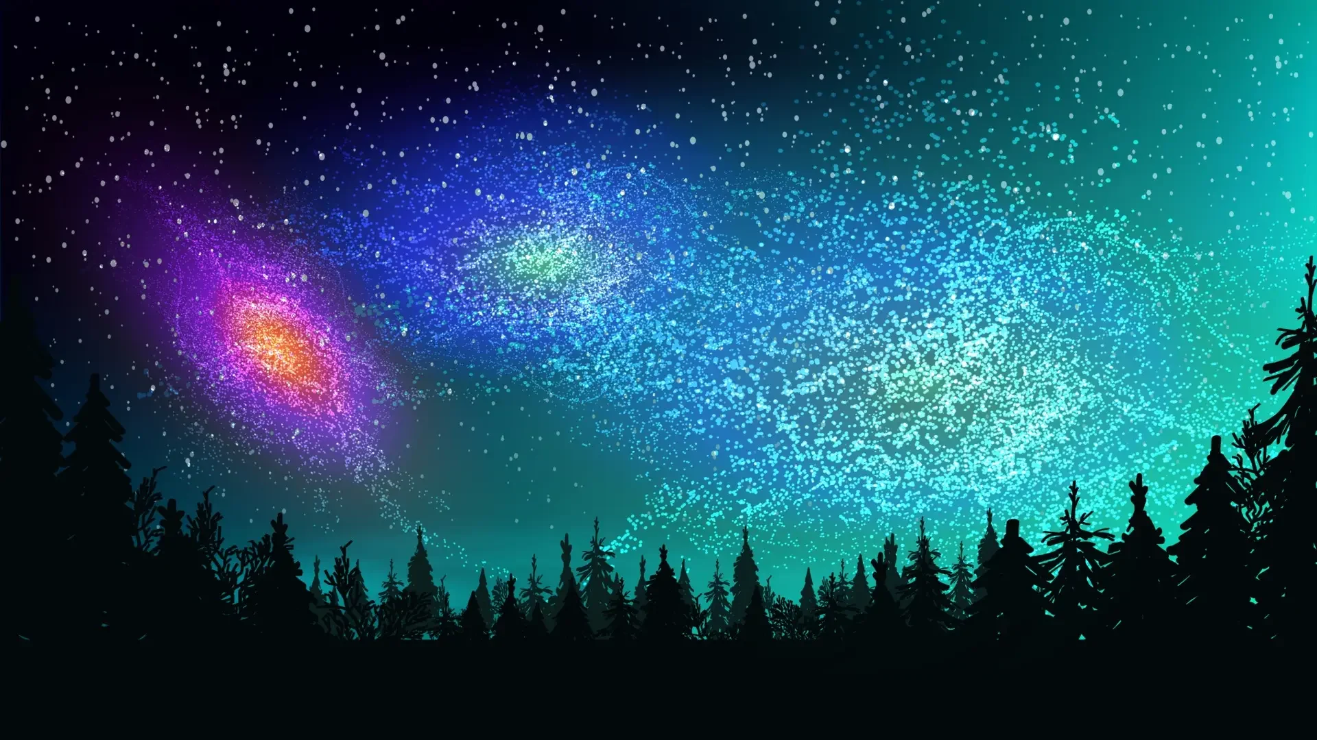 A Stary Night in the woods